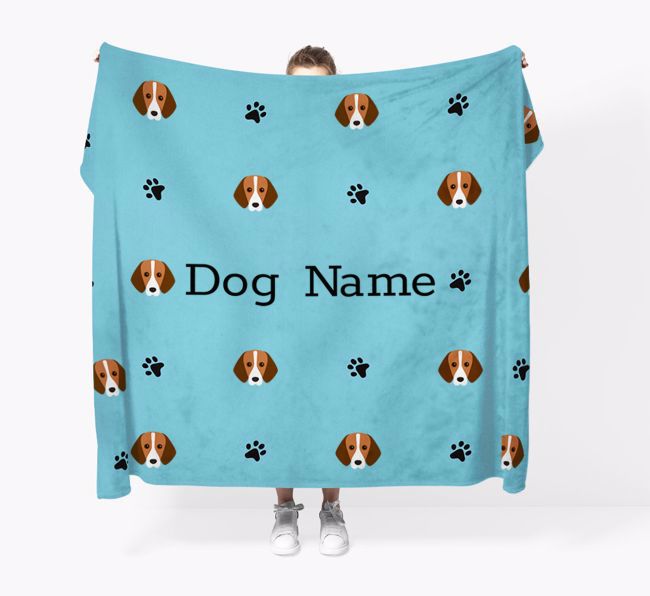 'Paw Pattern' - Personalised {breedFullName} Blanket